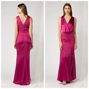 NWT Satin Raspberry Cocktail Dress/ wedding guest, cocktail formal ADELYN RAE